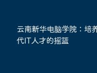 云南新华电脑学院:培养新时代IT人才的摇篮-路由网
