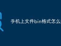 手机上文件bin格式怎么打开-路由网