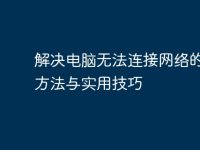 解决电脑无法连接网络的根本方法与实用技巧-路由网