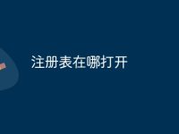注册表在哪打开-路由网
