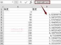 EXCEL如何使用自定义的角度格式和函数将角度转换成弧度-路由网
