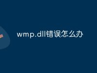 wmp.dll错误怎么办-路由网