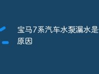 宝马7系汽车水泵漏水是什么原因-路由网