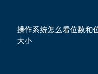 操作系统怎么看位数和位数的大小-路由网