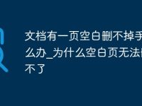 文档有一页空白删不掉手机怎么办_为什么空白页无法删除不了-路由网