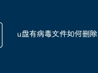 u盘有病毒文件如何删除-路由网