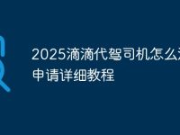 2025滴滴代驾司机怎么注册申请详细教程-路由网