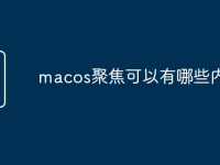 macos聚焦可以有哪些内容-路由网