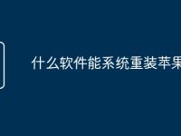 什么软件能系统重装苹果-路由网