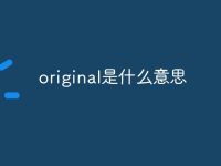 original是什么意思-路由网