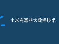 小米有哪些大数据技术-路由网