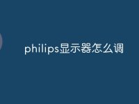 philips显示器怎么调-路由网