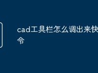 cad工具栏怎么调出来快捷命令-路由网