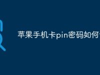 苹果手机卡pin密码如何设置-路由网