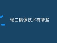 端口镜像技术有哪些-路由网