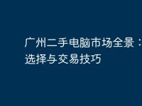 广州二手电脑市场全景:如何选择与交易技巧-路由网