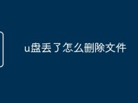 u盘丢了怎么删除文件-路由网