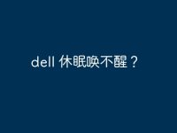 dell 休眠唤不醒？-路由网