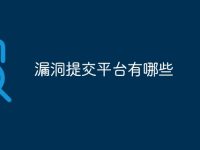 漏洞提交平台有哪些-路由网