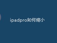ipadpro如何缩小-路由网