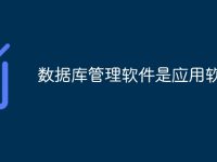 数据库管理软件是应用软件吗-路由网