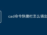 cad命令快捷栏怎么调出来-路由网