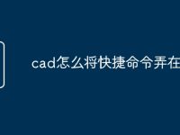cad怎么将快捷命令弄在右边-路由网