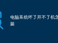 电脑系统坏了开不了机怎么重装-路由网
