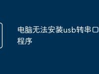 电脑无法安装usb转串口驱动程序-路由网