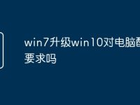 win7升级win10对电脑配置有要求吗-路由网