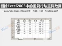 怎么删除Excel2003中的重复行与重复数据-路由网