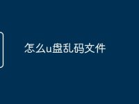怎么u盘乱码文件-路由网
