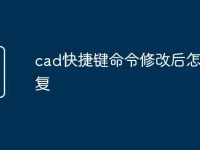 cad快捷键命令修改后怎么恢复-路由网