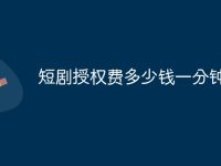 短剧授权费多少钱一分钟-路由网
