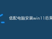 低配电脑安装win11后果-路由网
