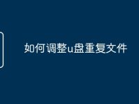如何调整u盘重复文件-路由网