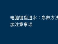 电脑键盘进水:急救方法和后续注意事项-路由网