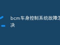 bcm车身控制系统故障怎么解决-路由网