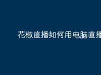 花椒直播如何用电脑直播-路由网