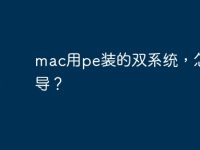 mac用pe装的双系统,怎么引导?-路由网