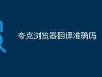 夸克浏览器翻译准确吗-路由网