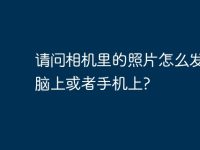 请问相机里的照片怎么发到电脑上或者手机上?-路由网