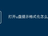 打开u盘提示格式化怎么办-路由网