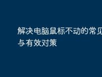 解决电脑鼠标不动的常见问题与有效对策-路由网