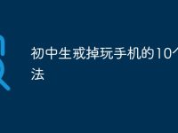 初中生戒掉玩手机的10个方法-路由网