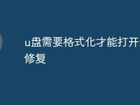 u盘需要格式化才能打开怎么修复-路由网