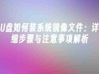 U盘如何装系统镜像文件：详细步骤与注意事项解析-路由网