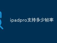 ipadpro支持多少帧率-路由网