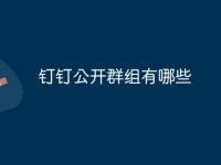 钉钉公开群组有哪些-路由网