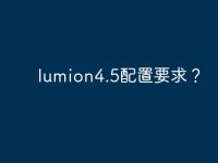 lumion4.5配置要求?-路由网